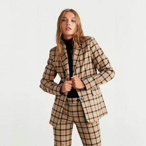 Mango Check Blazer